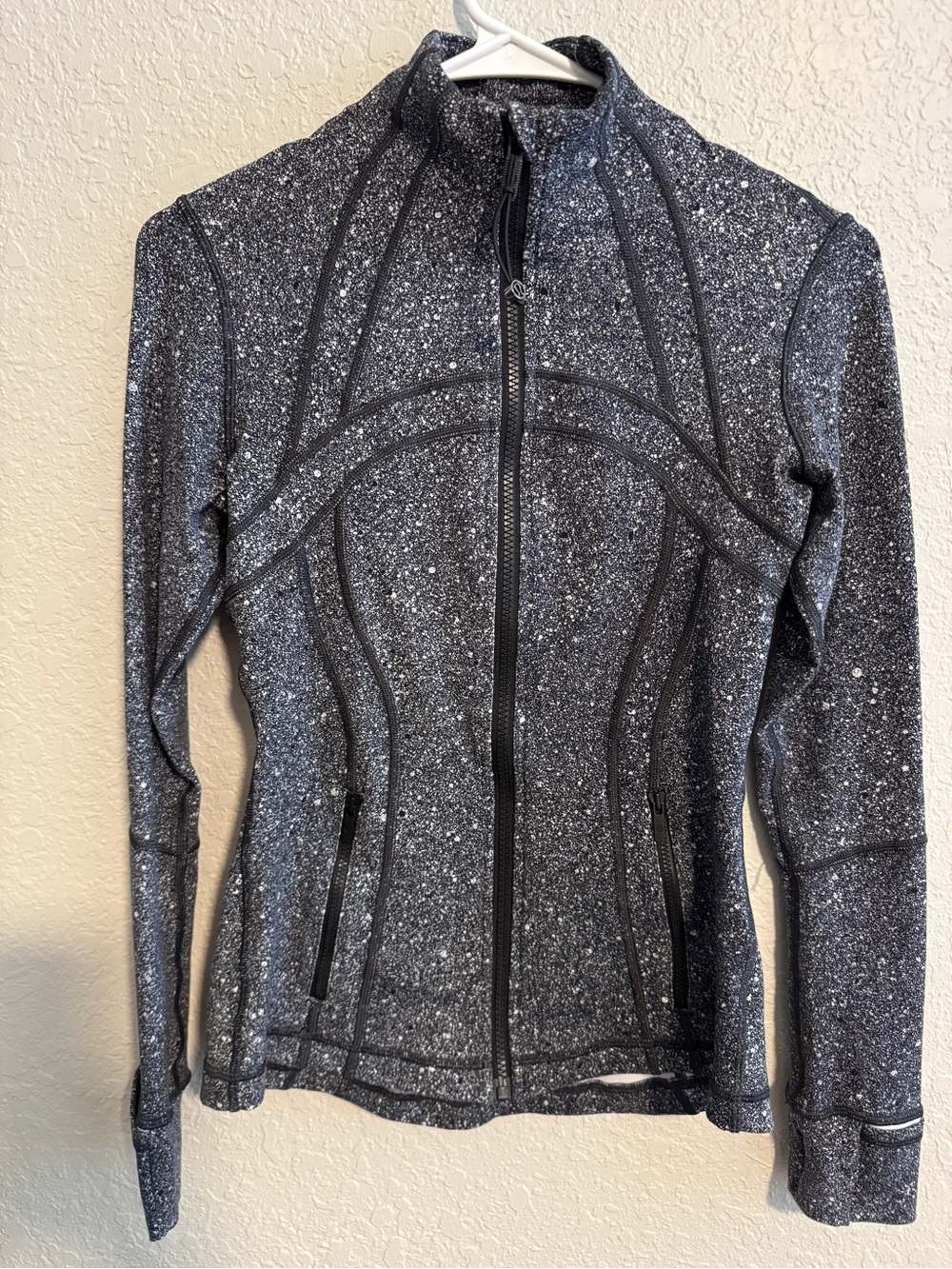Lululemon Womens Gray Speckled Zip-Up Active Jacket